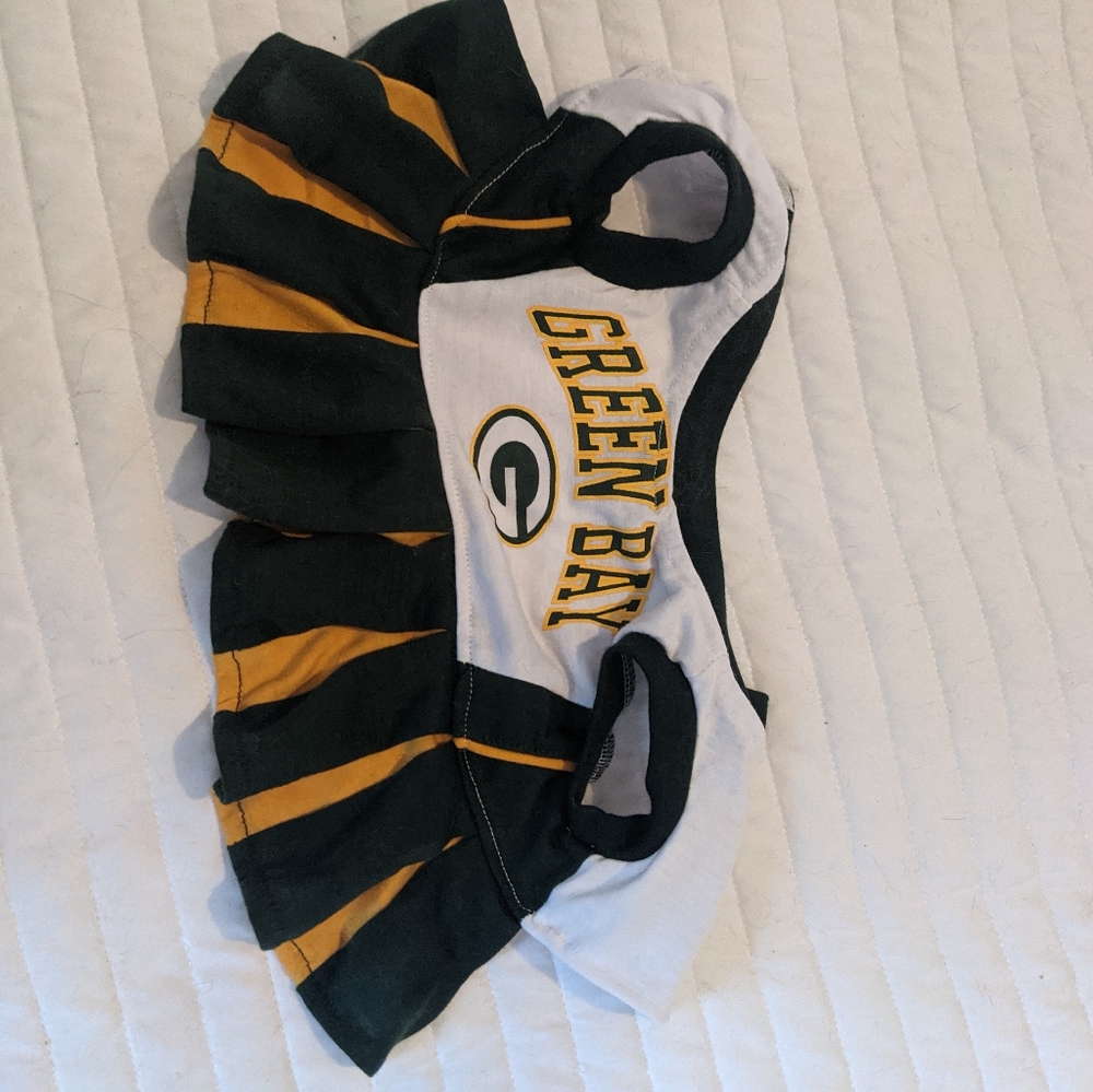 Green Bay Packers cheerleader pet jersey dress